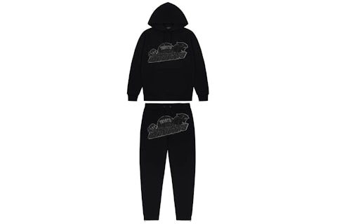 Trapstar Shooters Hoodie Tracksuit Black Monochrome Edition Men's