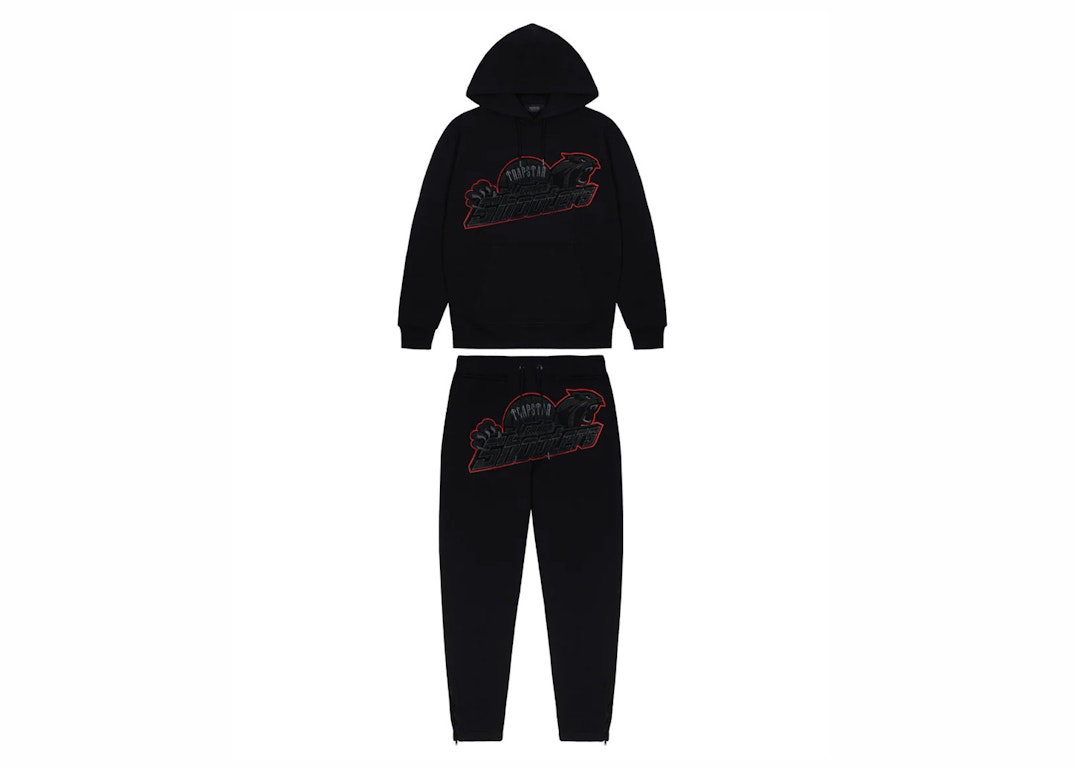 Pre-owned Trapstar Shooters Hoodie Tracksuit Black/red
