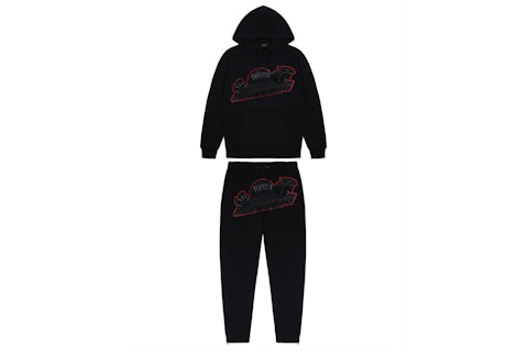 Trapstar Shooters Hoodie Tracksuit Black/Red Men's FW23 GB