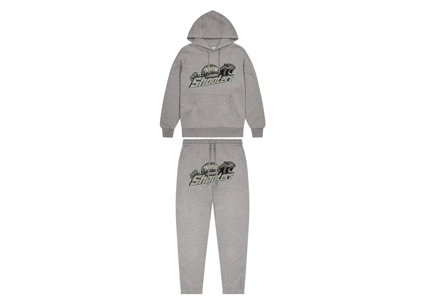 Trapstar Shooters Hoodie Tracksuit Grey/Teal
