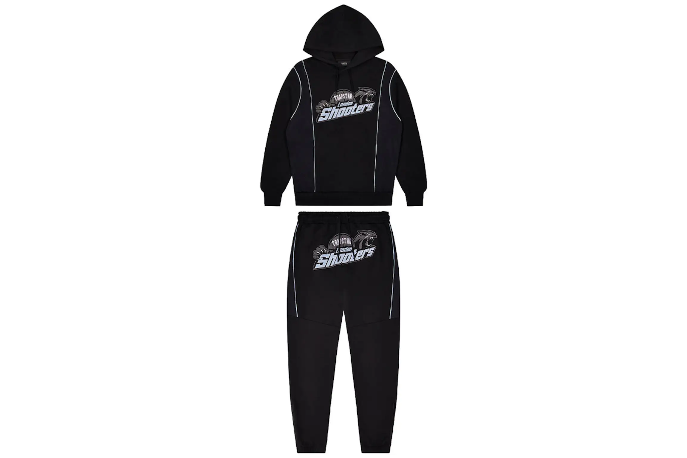 Trapstar Shooters Technical Hoodie Tracksuit Black/Blue - SS23 - CN