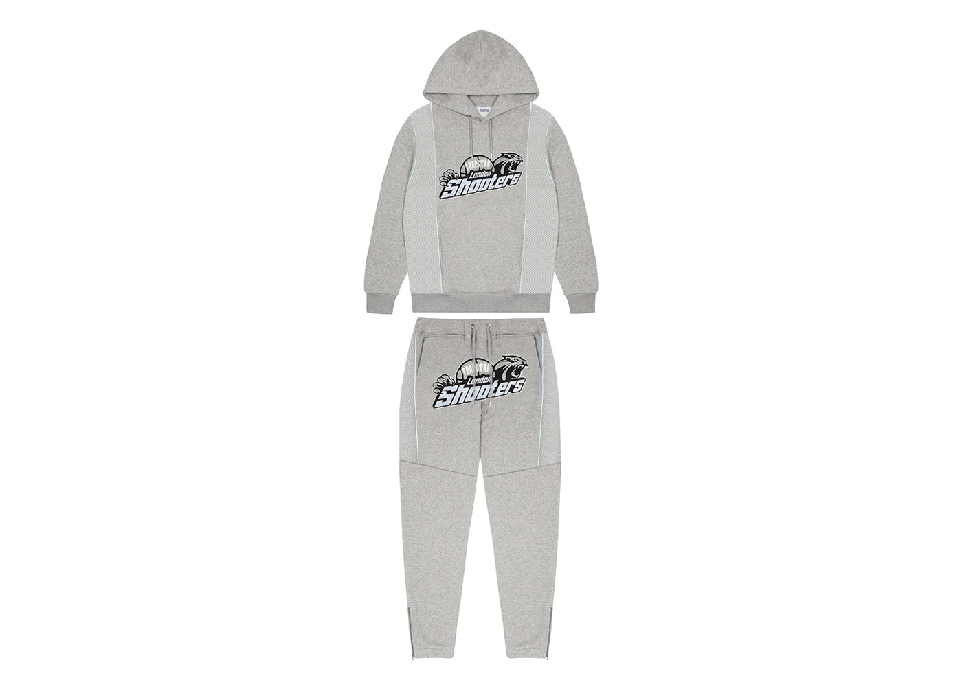 Trapstar Shooters Technical Hoodie Tracksuit Grey/Blue