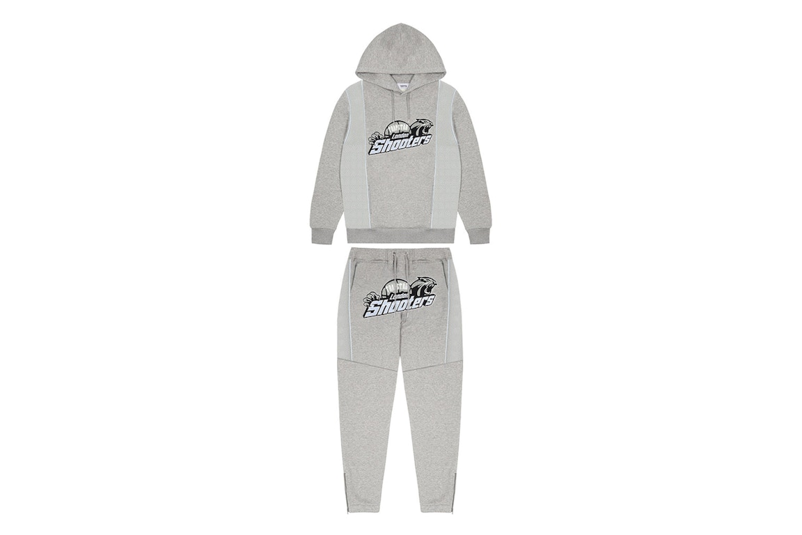 Pre-owned Trapstar Shooters Technical Hoodie Tracksuit Grey/blue