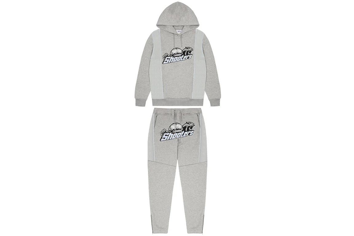 Trapstar Shooters Technical Hoodie Tracksuit Grey/Blue - SS23 Homme - FR