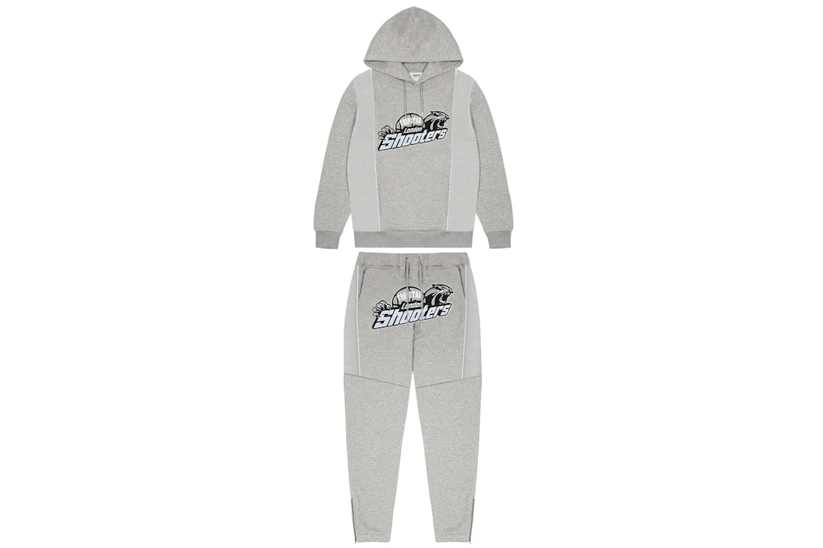Trapstar Shooters Technical Hoodie Tracksuit Grey/Blue SS23 Homme FR Trapstar Shooters Technical Hoodie Tracksuit Grey/Blue SS23 Homme FR
