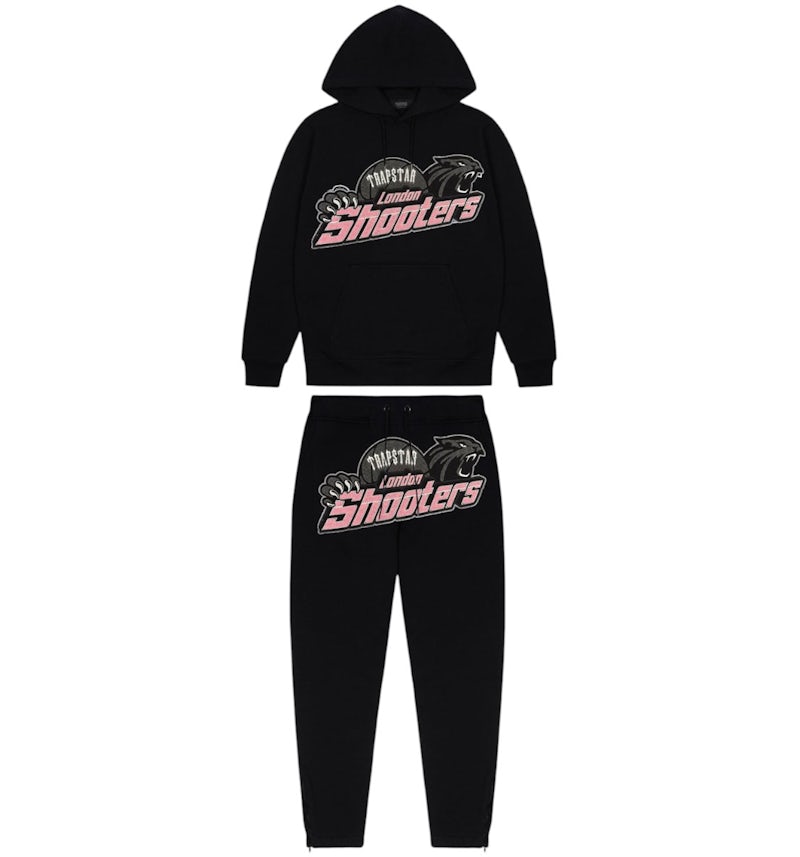 Trapstar Shooters Tracksuit Black/Pink Men's FW24 US