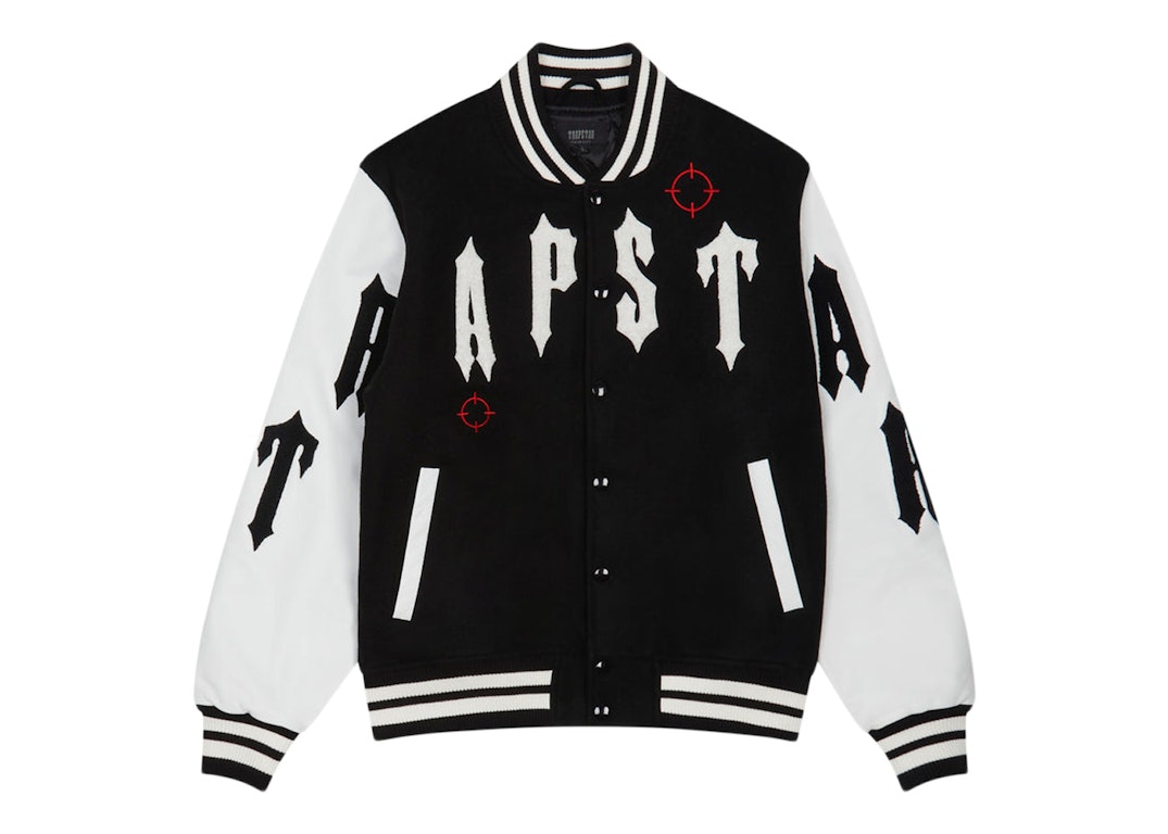 Pre-owned Trapstar Shooters Varsity Jacket Black/white