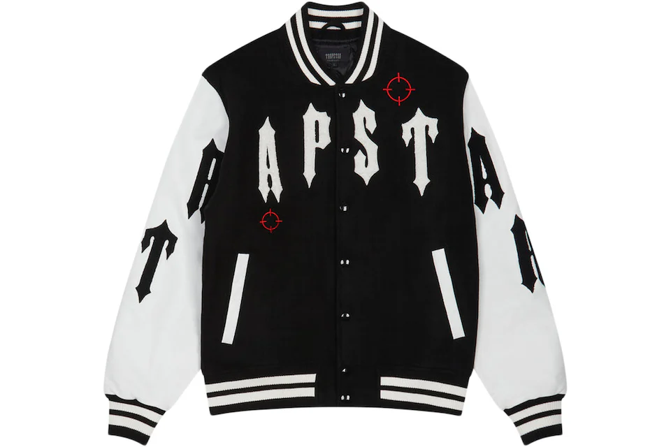 Trapstar Shooters Varsity Jacket Black/White Homme - SS23 - FR