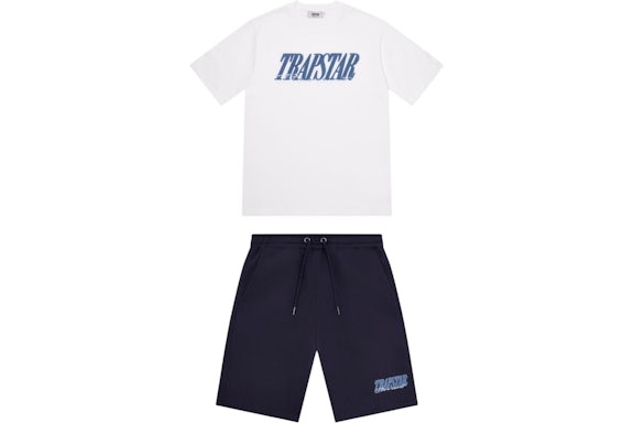 Trapstar Signature 2.0 Shorts Set White/Blue