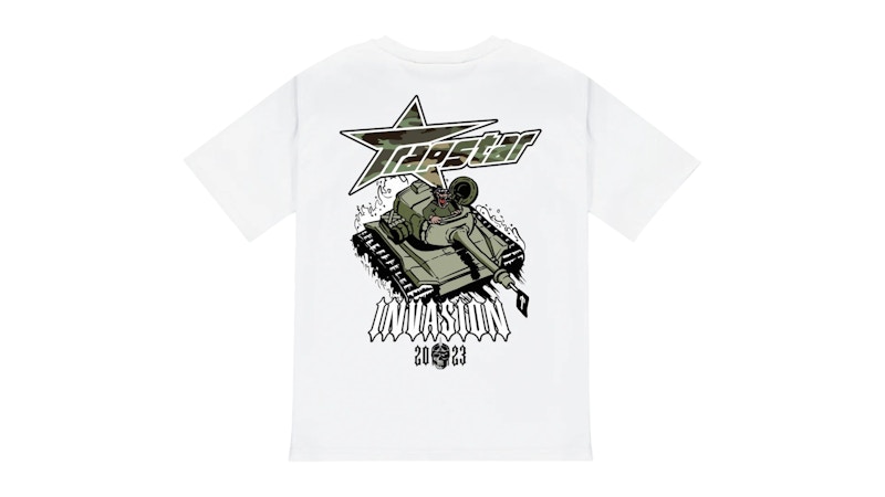 Trapstar Trap Invasion Tee White Men's - FW25 - US
