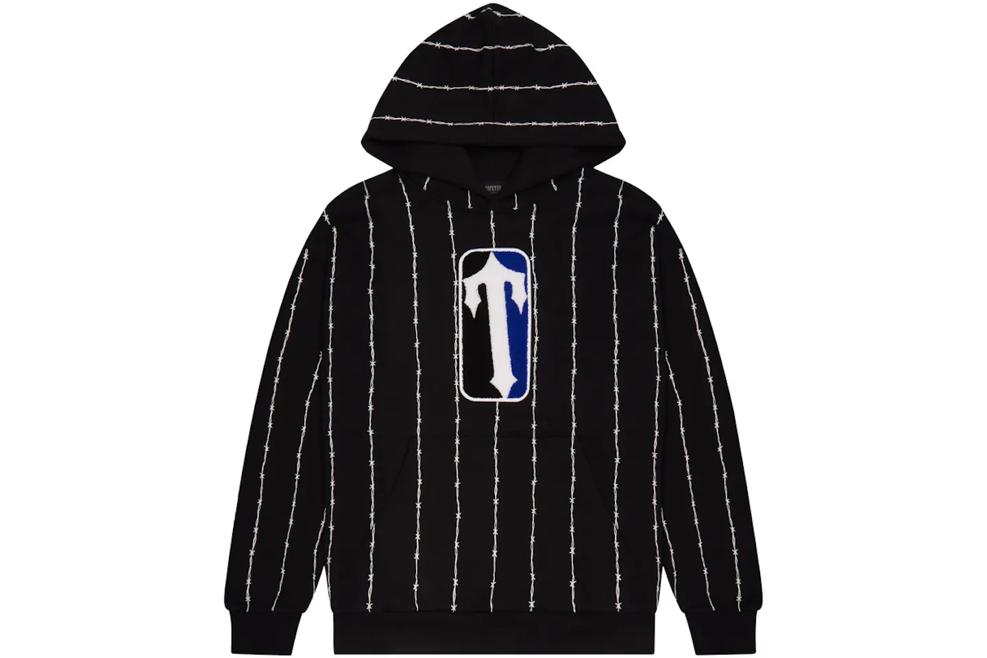 Black pinstripe hoodie Clearance