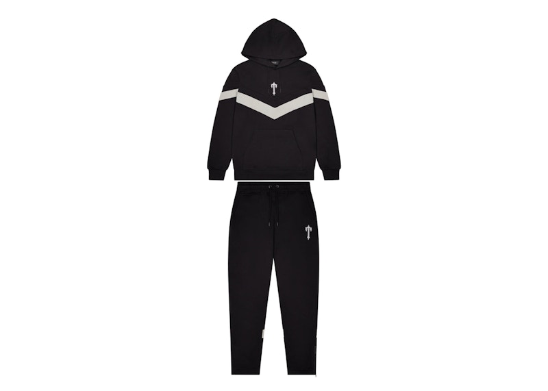 V Stripe Hoodie Tracksuit - Black/Greyシンプルで飽きの来ないデザイン