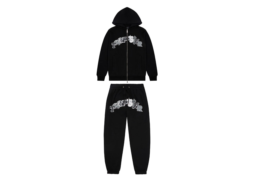 Pre-owned Trapstar Wildcard Chenille Hoodie Tracksuit Black Monochrome Edition