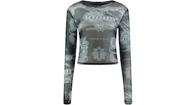Trapstar Women's Currency Mesh LS Top Black/White