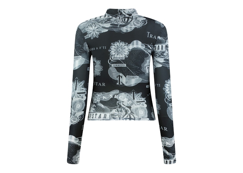 Trapstar Women's Currency Zip Top Black/White SS23 US