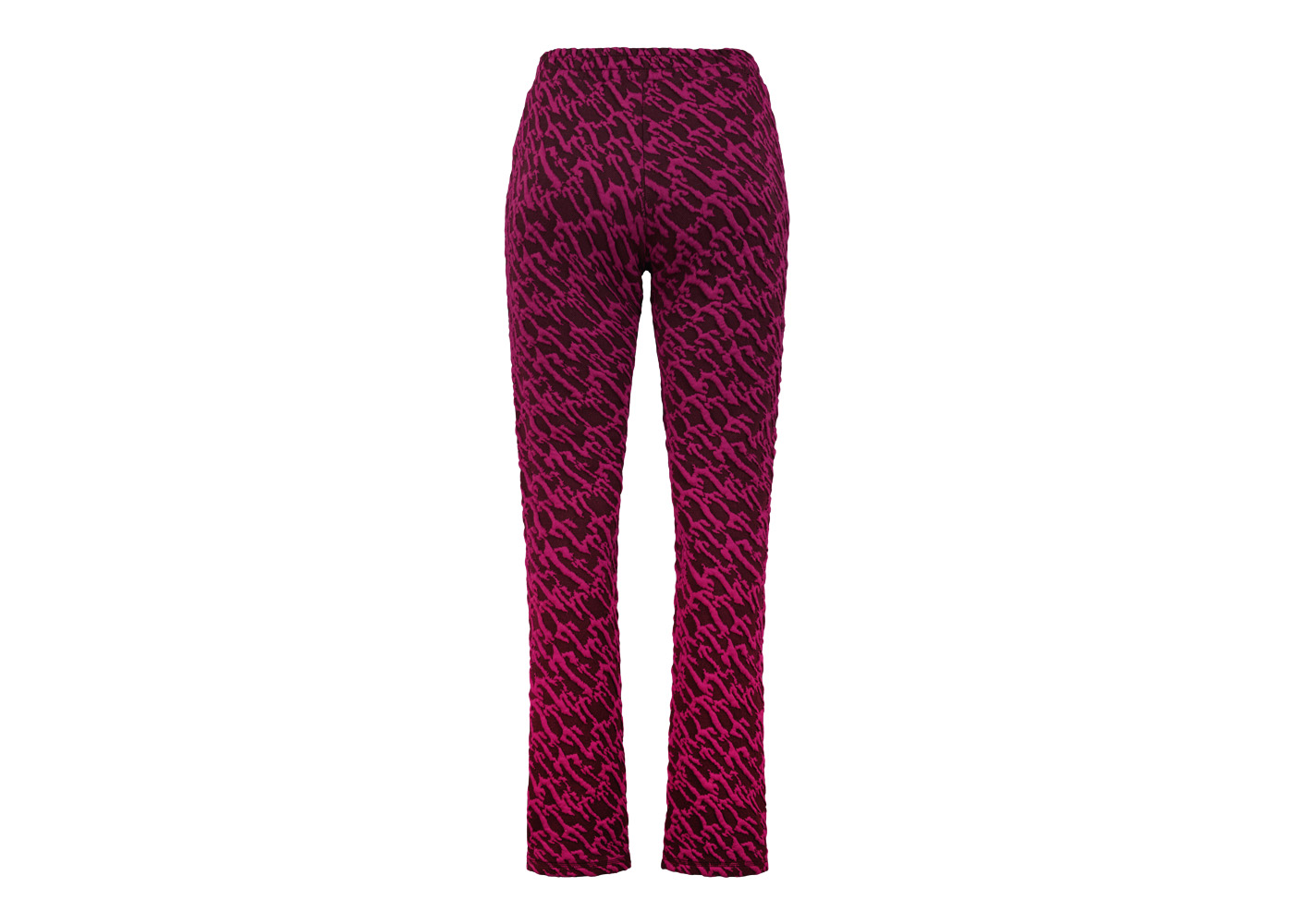 Trapstar Womens Jacquard Fitted Trousers Burgundy Pink 2