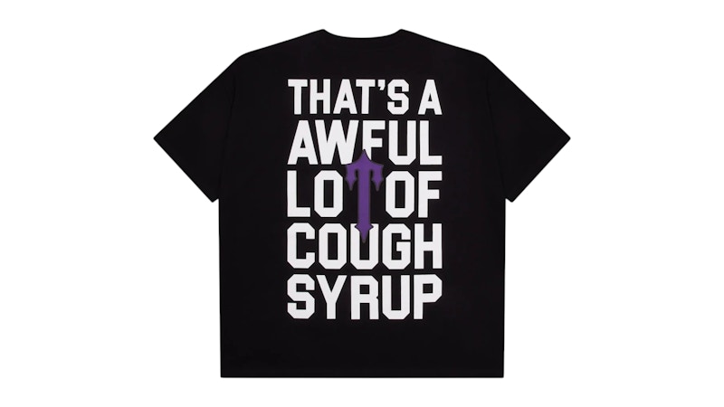 送関込み【Trapstar London】×COUGH SYRUP SCRIPT PUFF TEE Trapstar x Cough Syrup Irongate T-Shirt Black Men's - SS25 - US