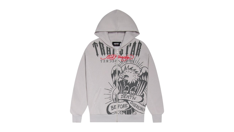 トップス trapstar x edhardy Trapstar x Ed Hardy Dbd Hoodie Grey Men's - FW25 - US