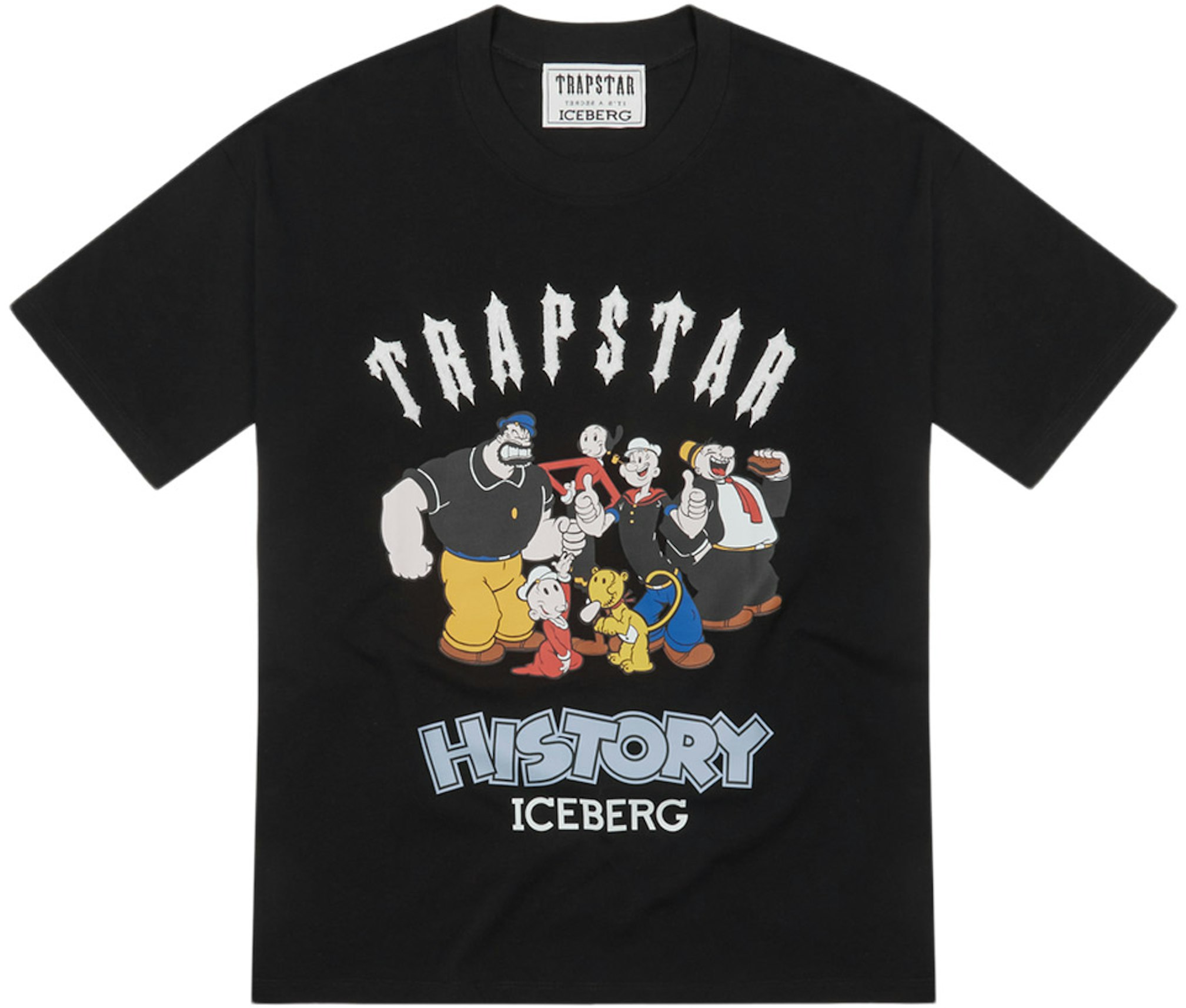 Trapstar x Iceberg Chenille + Print Oversized T-shirt Black - SS23 Men's - US