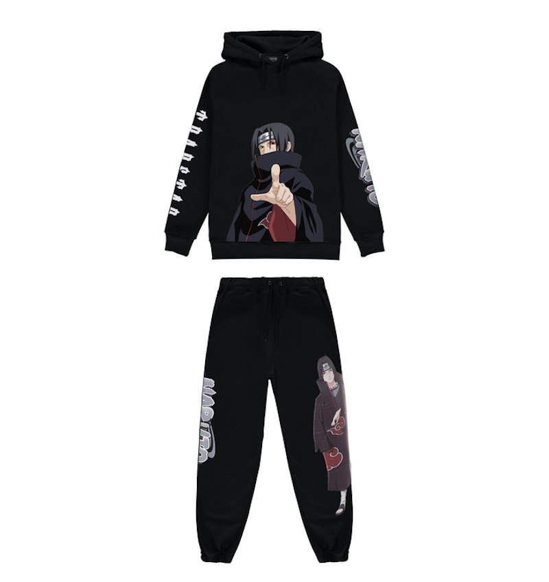 Trapstar x Naruto Itachi Hooded Sweatsuit Black - SS21 Men's - US