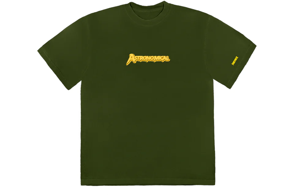 Travis Scott Astro Cyclone T-Shirt Washed Olive Men's - SS20 - US
