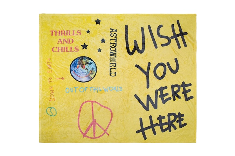 Pre-owned Travis Scott Astroworld Blanket In Yellow