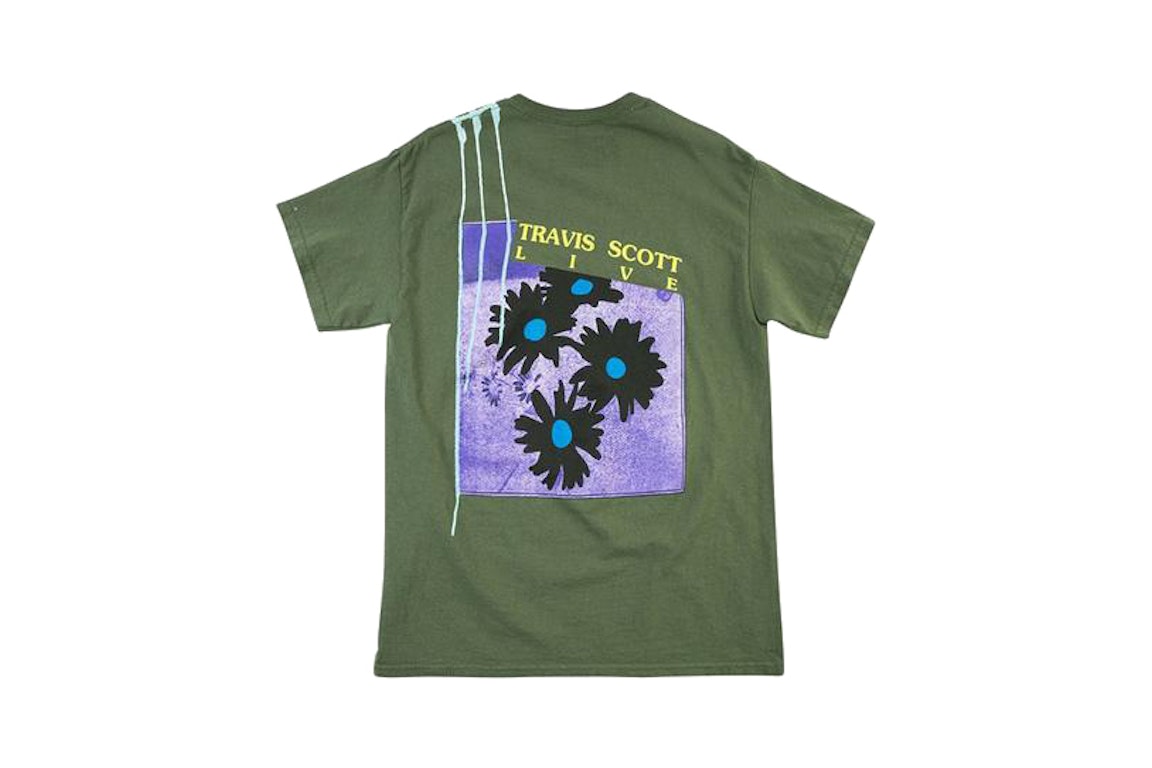 Pre-owned Travis Scott Astroworld Europe Exclusive T-shirt Washed Green