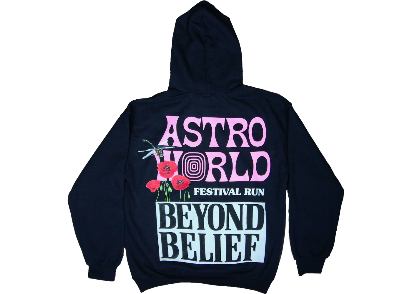 Travis Scott Astroworld Festival Run Beyond Belief Hoodie Black
