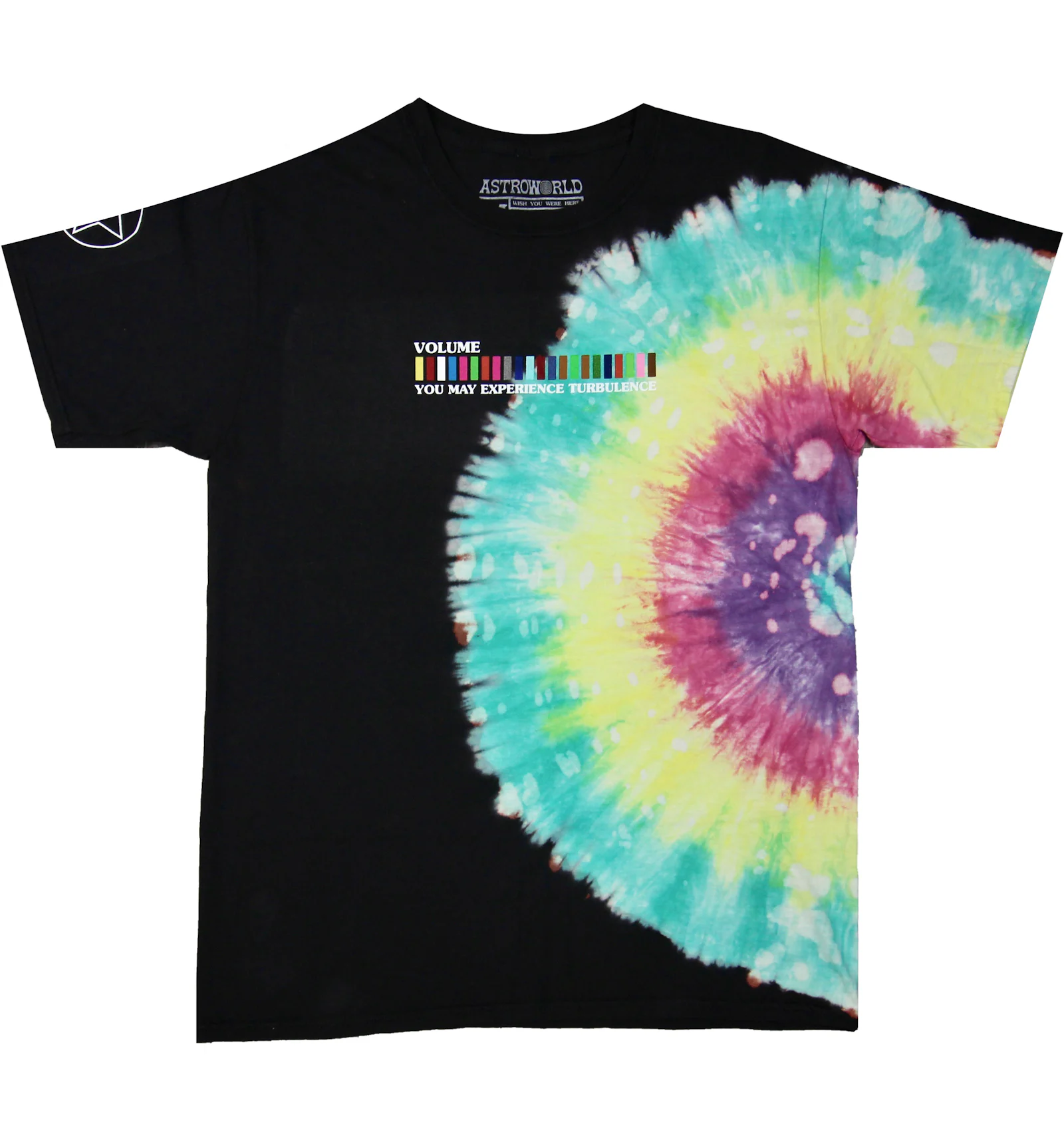 Camiseta Travis Scott Astroworld Festival Run Tie Dye en negro