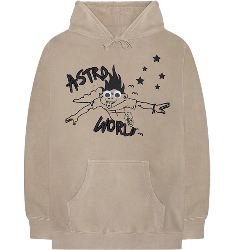 Travis Scott Astroworld Look Mom I Can Fly Hoodie Tan Men s FW18 US