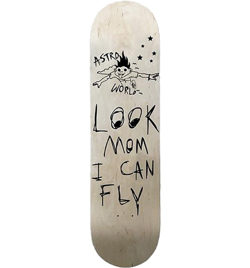 Travis Scott Astroworld Look Mom I Can Fly Skateboard Deck Tan