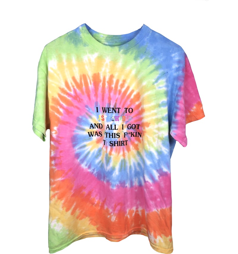 Travis Scott Astroworld Lollapalooza I Went To Astroworld Tee Tie Dye Men s SS18 US