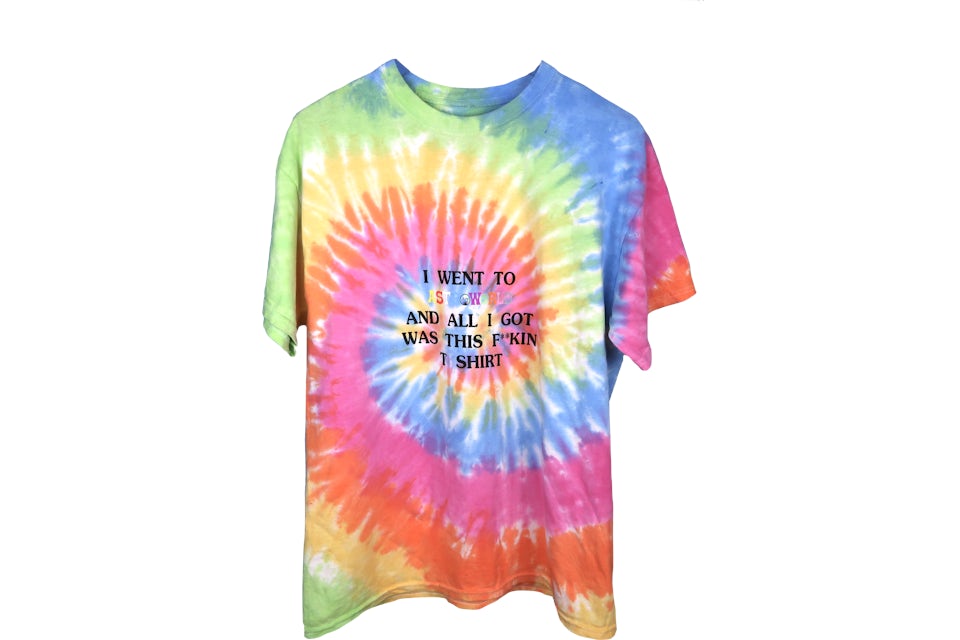Travis scott tie dye shirt best sale astroworld