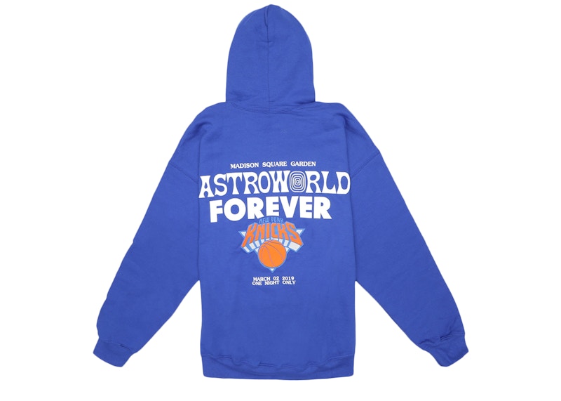 Travis Scott Astroworld MSG Knicks Hoodie Blue Men's - SS19 - US