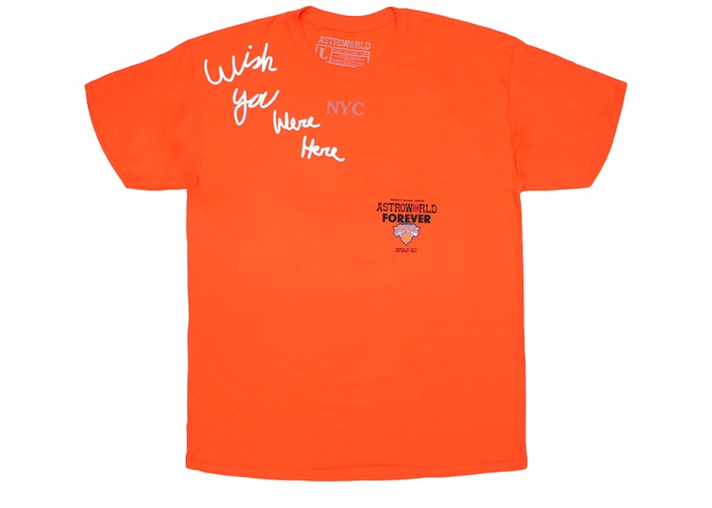 Travis Scott Astroworld MSG Knicks Tee Orange