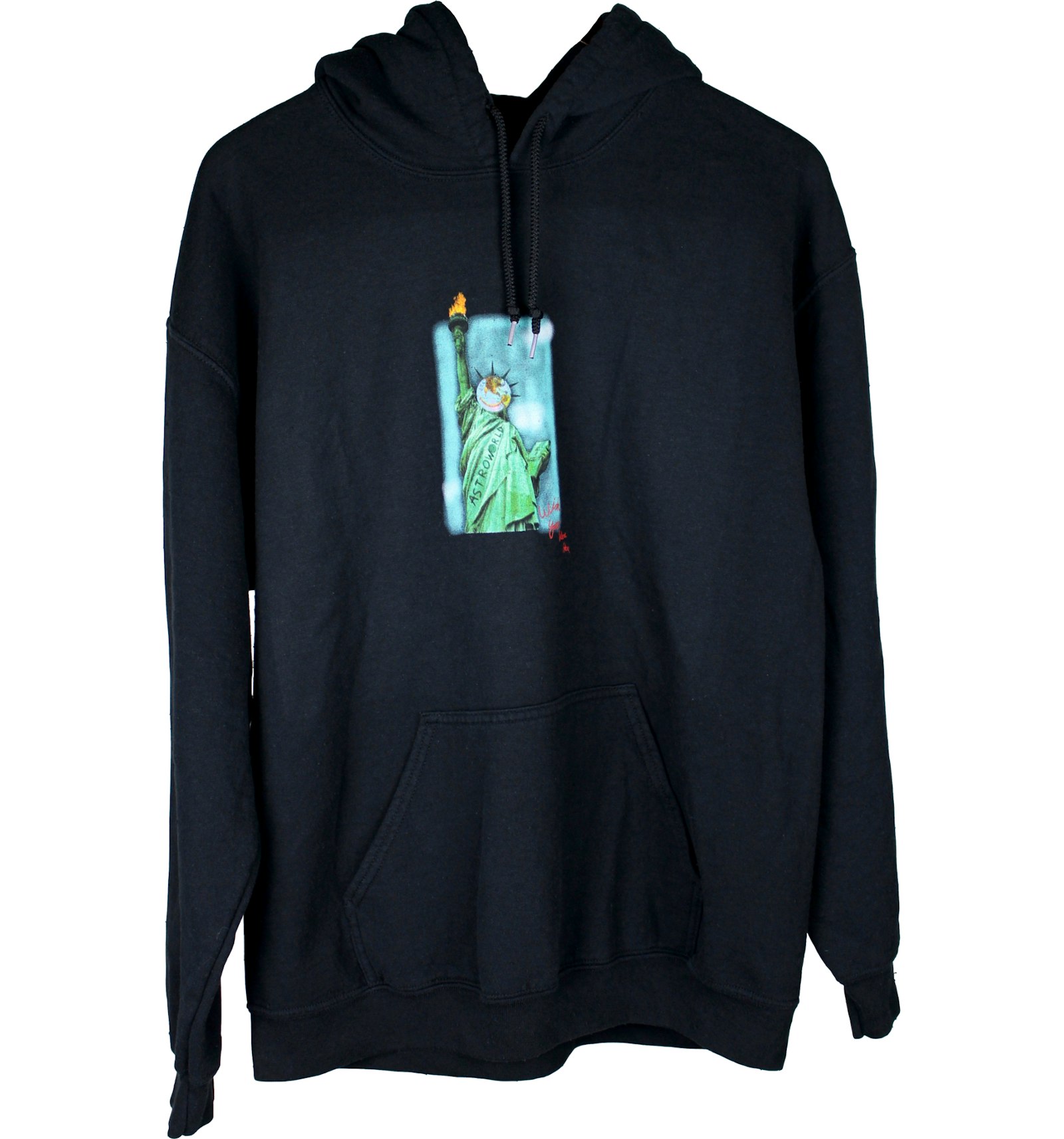 Travis Scott Astroworld Statue of Liberty Hoodie Black - FW18 Men's