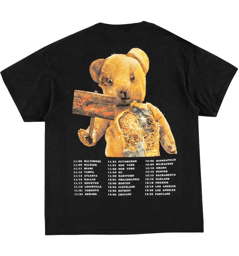 Travis Scott Astroworld Teddy Bear T-Shirt Black Men's US