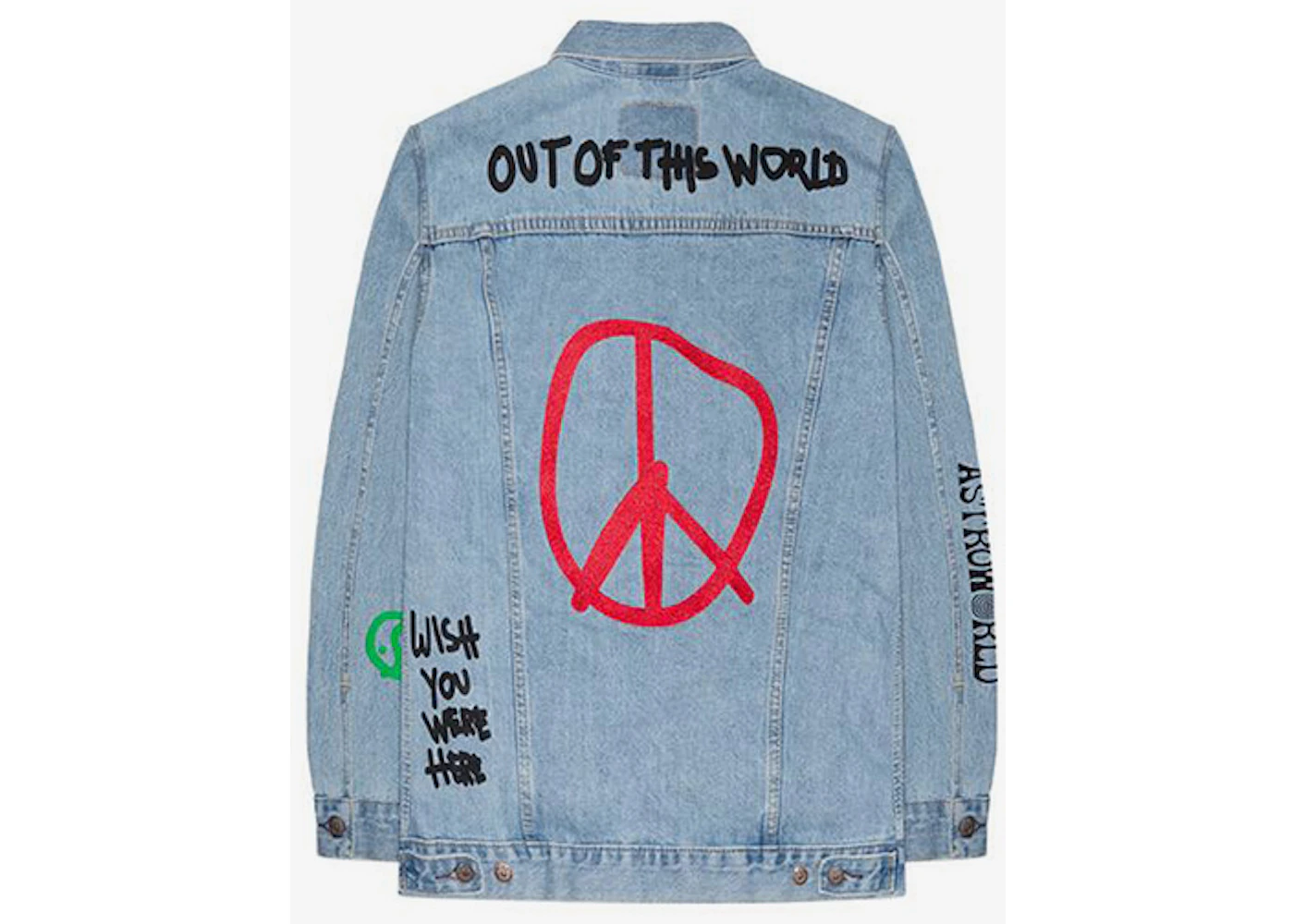 Astroworld levis denim jacket sales