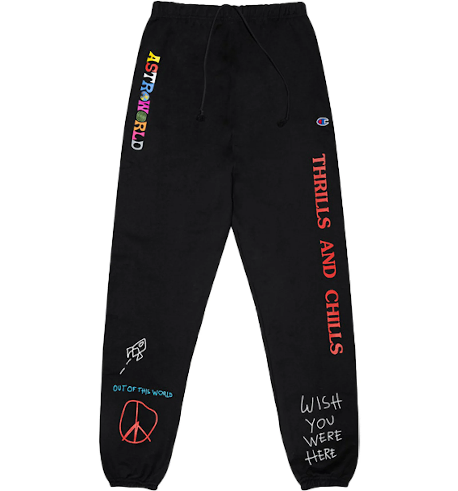 Travis Scott Astroworld World Peace Sweatpants Black Men s