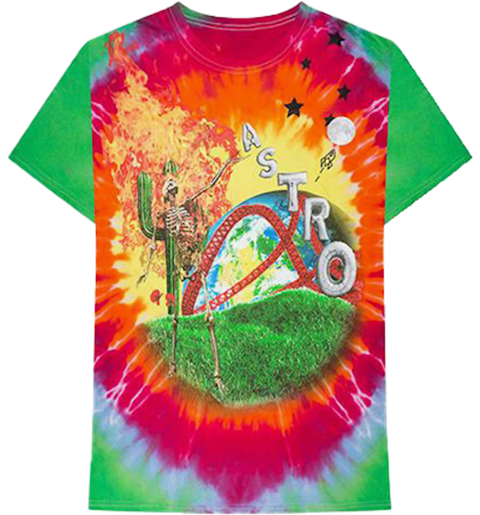 Travis scott tie dye shirt best sale astroworld