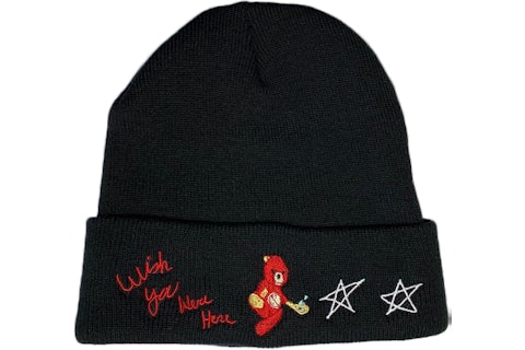 Travis Scott Astroworld Tour Wish You Were Here Beanie Black Men's