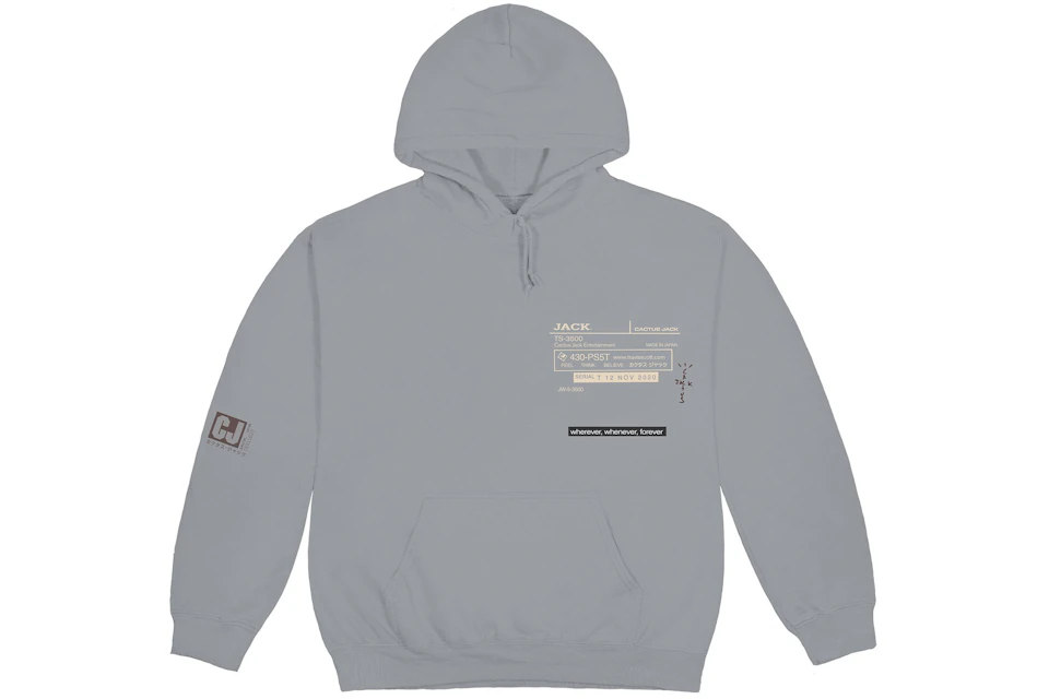 Travis Scott CJ Digital Girl Hoodie Grey