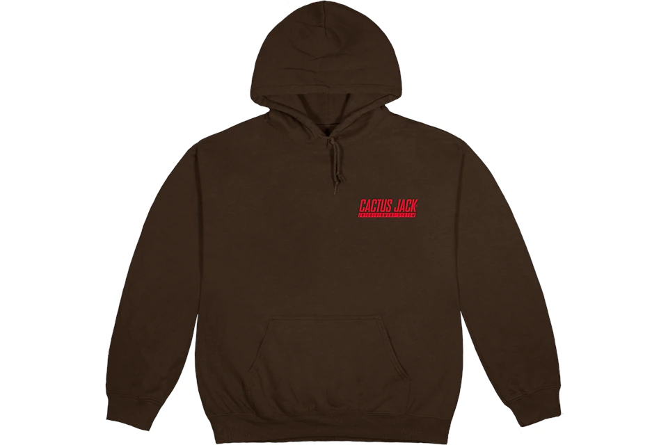 Travis Scott CJ Logo Hoodie Brown