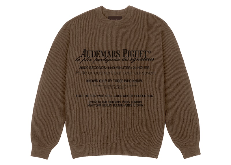 Travis Scott CJ x Audemars Piguet Knitted Sweater Brown Men s