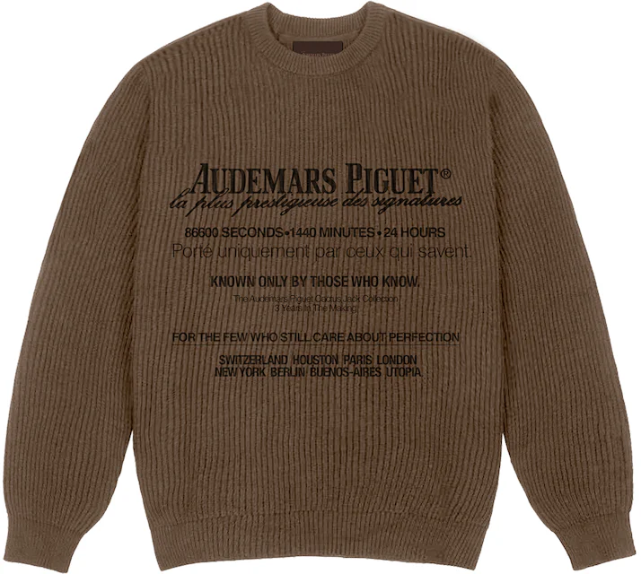 Travis Scott CJ x Audemars Piguet Knitted Sweater Brown Men's - FW23 - US