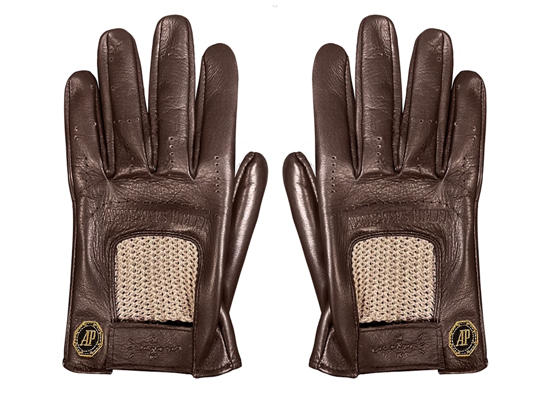 Pre-owned Travis Scott Cj X Audemars Piguet Leather Gloves Brown
