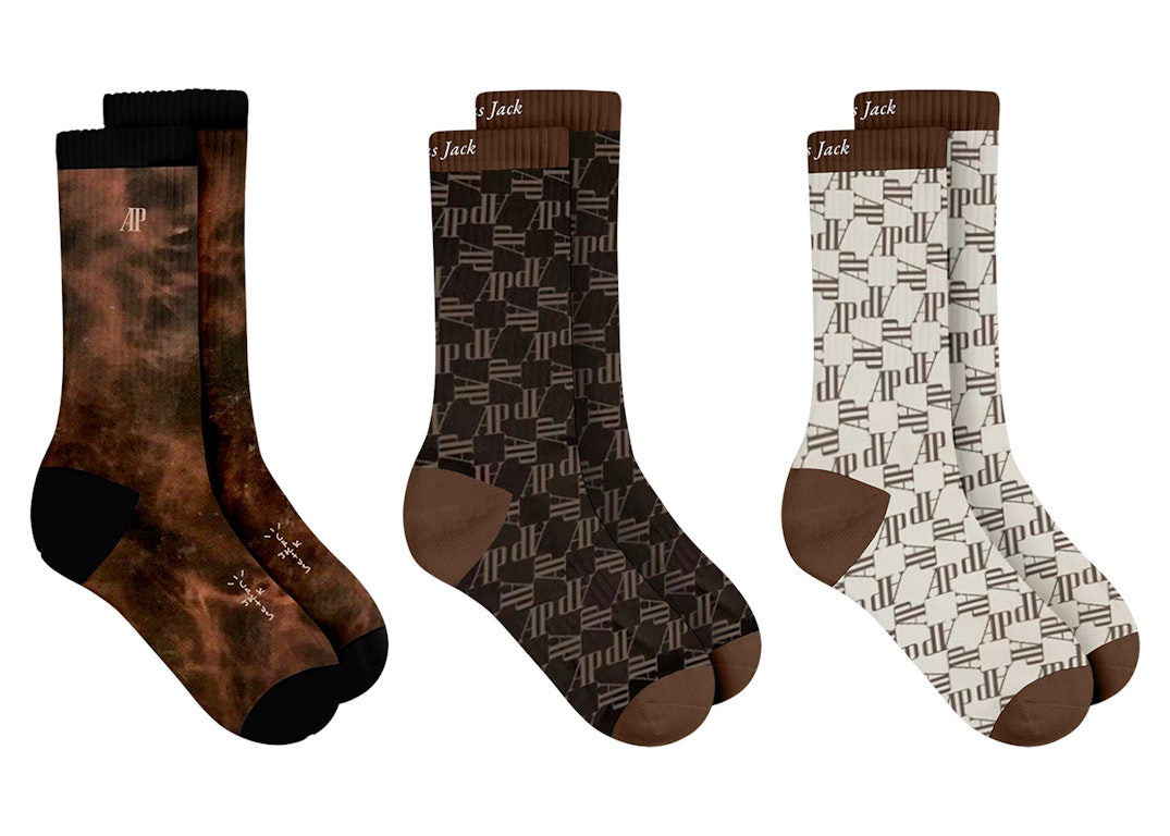 Pre-owned Travis Scott Cj X Audemars Piguet Socks (set Of 3) Multicolor