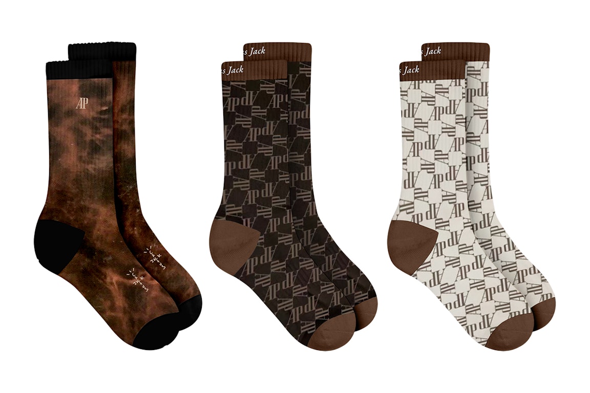 Pre-owned Travis Scott Cj X Audemars Piguet Socks (set Of 3) Multicolor