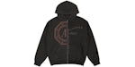Travis Scott CJ x Audemars Piguet Kapuzenpullover mit geteiltem Logo und Reißverschluss Schwarz