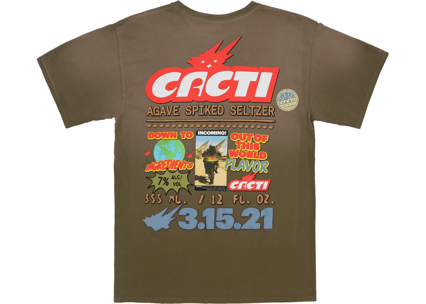 Travis Scott Cacti Down To Earth Tee 2 Brown